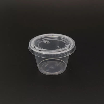 2 Oz Portion Cups With Lids PP Condiment Plastic Cups Disposable Plastic Sauce Cups
