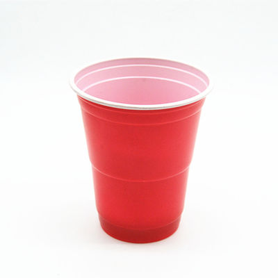 12OZ 375ML PP Disposable Plastic Cups Cold Drinks Red Beer Pong Cups