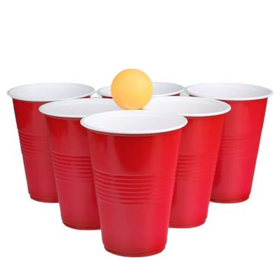 16 Oz 480ml Disposable Plastic Pong Cup Game Colored Beer Pong Glasses