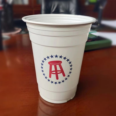 16OZ PP Disposable Plastic Coffee Cups Custom Plastic Cups For Beer Hot Drinks