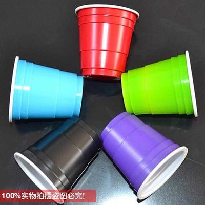 50mm 2oz Mini Red Solo Cups Disposable Small Plastic Shot Cups For Beer Pong Game