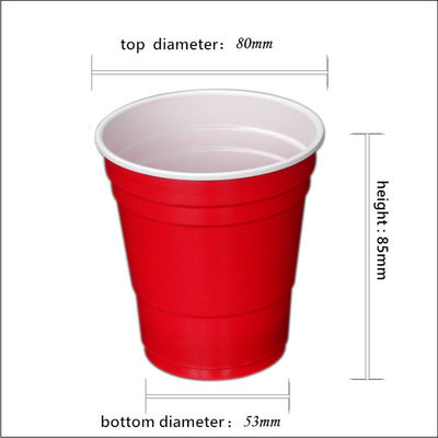 10 Oz 285Ml Red Disposable Cups Colorful Plastic Cups For Wedding Beer Pong Game