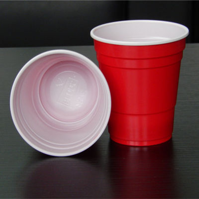 10 Oz 285Ml Red Disposable Cups Colorful Plastic Cups For Wedding Beer Pong Game