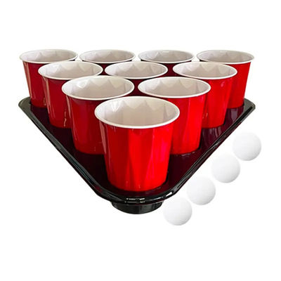18 OZ 530ml Red PS Disposable Party Cups Plastic Beer Pong Game Set