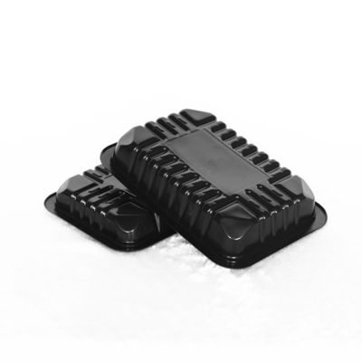 200 X 140 X 20MM Disposable Plastic Tray Black Plastic Meat Packaging Trays Vegetable