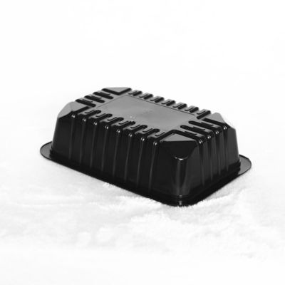 200 X 140 X 55 MM Black Disposable Plastic Tray PP Food Tray Fresh Fruit