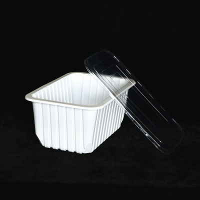 260 X 170 X 110 MM 90 OZ PP Disposable Plastic Tray With Lid Large Customizable