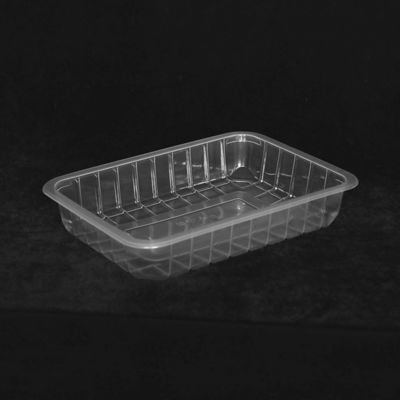 285 X 205 X 55 MM PP Disposable Plastic Stackable Food Tray Clear Rectangle