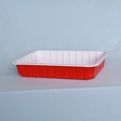 285 X 205 X 55 MM PP Disposable Plastic Stackable Food Tray Clear Rectangle