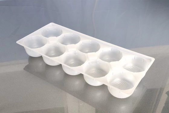 10 Holes Disposable Plastic Food Trays Meat Ball Disposable Compartment Food Trays