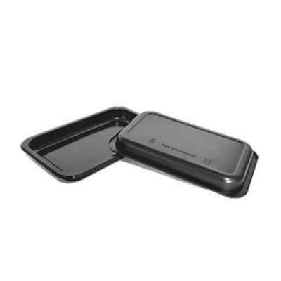 200 X 130 X 20Mm PP Plastic Display Tray Black Plastic Food Display Tray