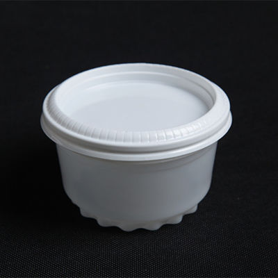 250ml Disposable Yogurt Cups 8OZ White Yogurt Plastic Cups With Lids