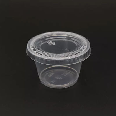 0.75 Oz PP Disposable Sauce Cup Clear Disposable Dressing Containers With Lids