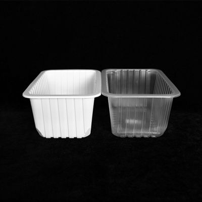 260 X 170 X 110MM Kapaklı Tek Kullanımlık Yemek Tepsileri 90 OZ Plastik Fast Food Tepsisi