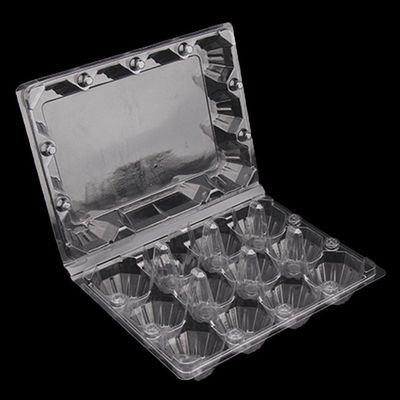 12 Cavities Disposable Plastic Egg Tray PET 3x4 Clear Plastic Egg Cartons