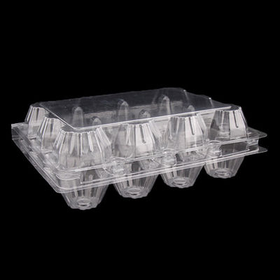 12 Cavities Disposable Plastic Egg Tray PET 3x4 Clear Plastic Egg Cartons