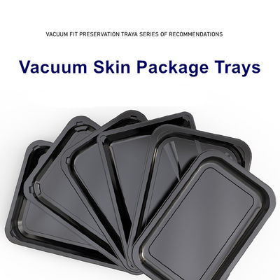 330 x 230 X 20 millimètres de peau préfabriquée par emballage sous vide noir Tray For Fresh Food de pp