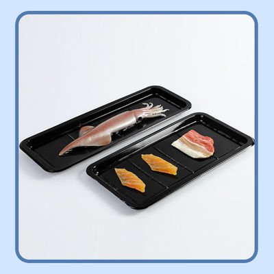 Black PP Plastic Vacuum Skin Packaging Trays For Sirloin Steaks 240 X 170 X 10 Mm