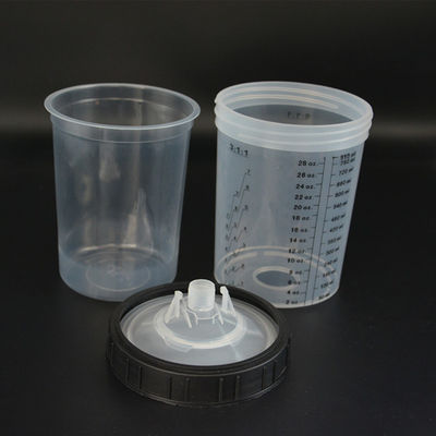 125 190 Micron Filter Disposable Paint Mixing Cups For Spray Gun Mixing